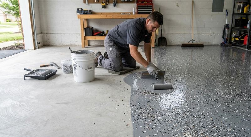 Garage Floor Epoxy Installation in Greenville, SC