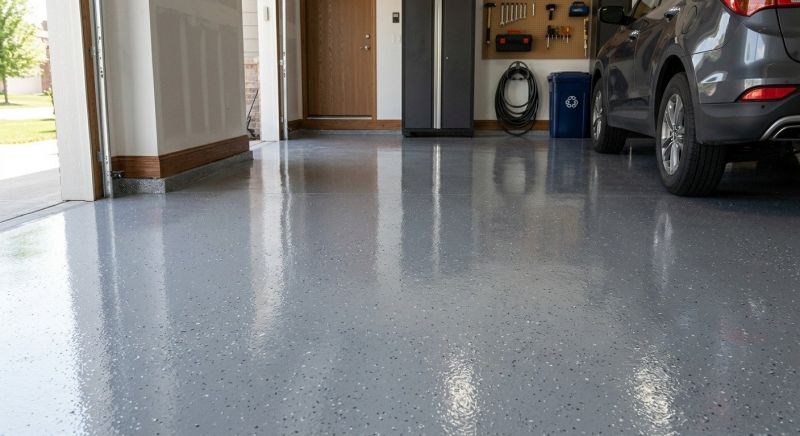 Speckled Garage Floor Painting in Winston Salem, NC